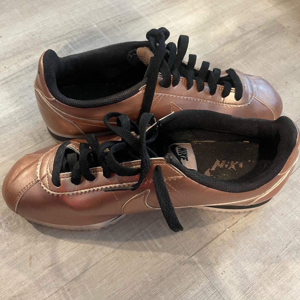 Gold Nike Cortez